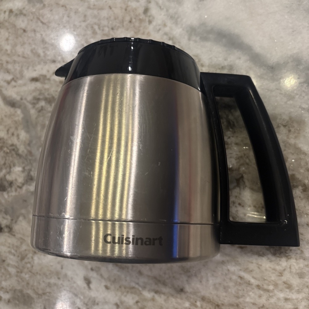 Cuisinart Thermal Carafe 10 Cup Silver Black Stainless Steel Replacement